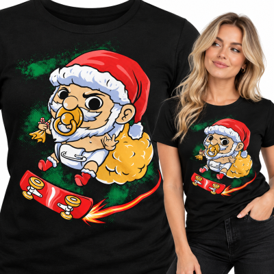 KOSZULKA DAMSKA ŚWIĄTECZNA  BABY SANTA